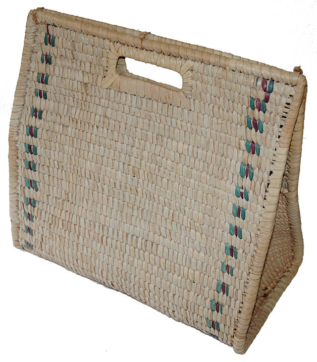 Clutchbag woven from reeds