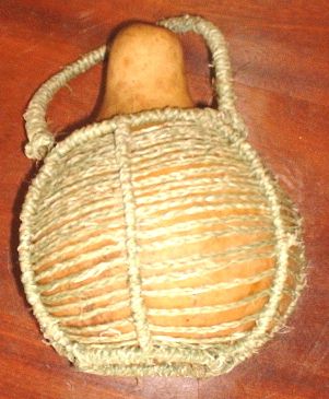 Calabas covered in hand woven grass