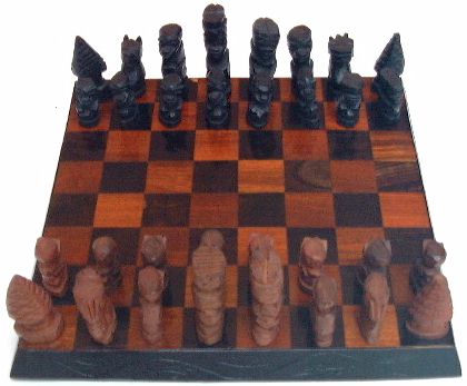 Chess set in Ebony and Mahogany