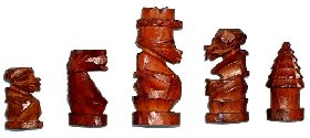 Wooden pawns