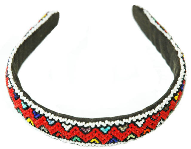 Alice band covered in Zulu beads