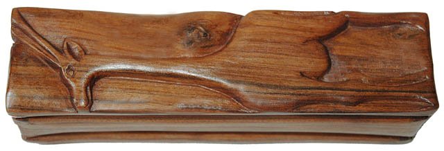 Jewelry box hand carved in Cedar wood