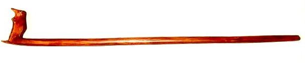 Walking stick, hand carved in Jacaranda.