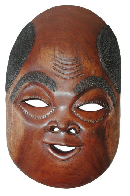 African mask in Mahogany