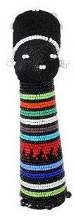 Hand made Zulu doll in beads
