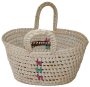 Flat bread/food basket woven from reeds