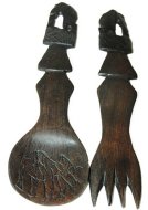 Ebony spoon & fork