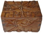 Hand carved wooden jewelry box in Sandalwood