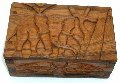 Hand carved wooden jewelry box.