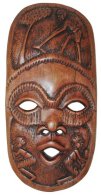 African mask in Mahogany